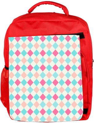 

Snoogg Eco Friendly Canvas Multicolor Blocks Designer Backpack Rucksack School Travel Unisex Casual Canvas Bag Bookbag Satchel 5 L Backpack(Red)