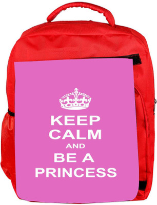 

Snoogg Eco Friendly Canvas Keep Calm Princess Backpack Rucksack School Travel Unisex Casual Canvas Bag Bookbag Satchel 5 L Backpack(Red)