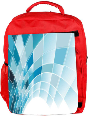 

Snoogg Eco Friendly Canvas Blue Squares Abstract Designer Backpack Rucksack School Travel Unisex Casual Canvas Bag Bookbag Satchel 5 L Backpack(Red)