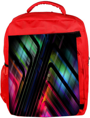 

Snoogg Eco Friendly Canvas Abstract Patterned Design Designer Backpack Rucksack School Travel Unisex Casual Canvas Bag Bookbag Satchel 5 L Backpack(Red)