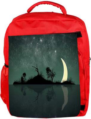 

Snoogg Eco Friendly Canvas Half Moon Designer Backpack Rucksack School Travel Unisex Casual Canvas Bag Bookbag Satchel 5 L Backpack(Red)