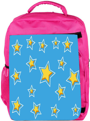 

Snoogg Eco Friendly Canvas Yelow Star Blue Pattern Designer Backpack Rucksack School Travel Unisex Casual Canvas Bag Bookbag Satchel 5 L Backpack(Pink)