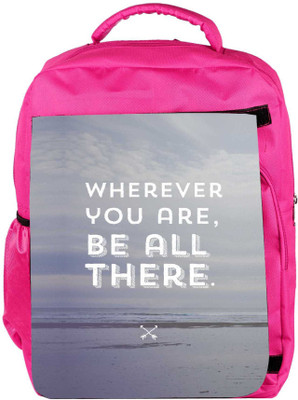 

Snoogg Eco Friendly Canvas Be All There Backpack Rucksack School Travel Unisex Casual Canvas Bag Bookbag Satchel 5 L Backpack(Pink)