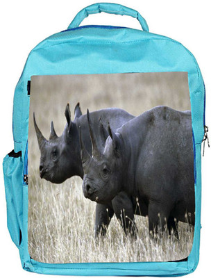 

Snoogg Eco Friendly Canvas Black Rhino Designer Backpack Rucksack School Travel Unisex Casual Canvas Bag Bookbag Satchel 5 L Backpack(Blue)