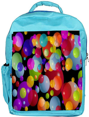 

Snoogg Eco Friendly Canvas Colorful Bubbles 2606 Backpack Rucksack School Travel Unisex Casual Canvas Bag Bookbag Satchel 5 L Backpack(Blue)