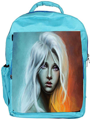 

Snoogg Eco Friendly Canvas Sad Blonde Girl 2692 Backpack Rucksack School Travel Unisex Casual Canvas Bag Bookbag Satchel 5 L Backpack(Blue)