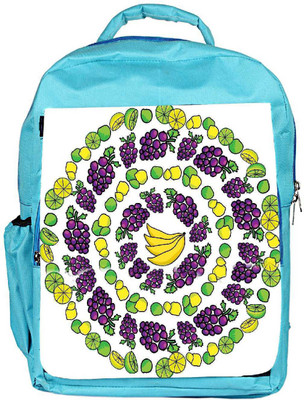 

Snoogg Eco Friendly Canvas Multiple Fruits Designer Backpack Rucksack School Travel Unisex Casual Canvas Bag Bookbag Satchel 5 L Backpack(Blue)
