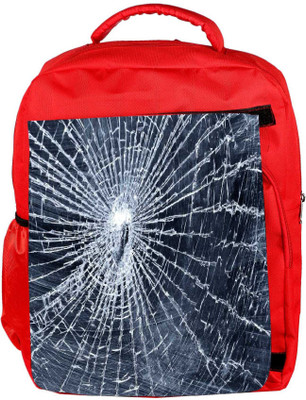 

Snoogg Eco Friendly Canvas Cracked Screen Backpack Rucksack School Travel Unisex Casual Canvas Bag Bookbag Satchel 5 L Backpack(Red)
