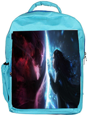 

Snoogg Eco Friendly Canvas Art Work Magic Hunter Designer Backpack Rucksack School Travel Unisex Casual Canvas Bag Bookbag Satchel 5 L Backpack(Blue)