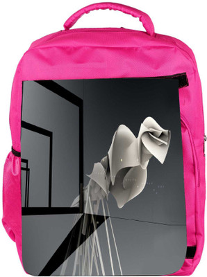 

Snoogg Eco Friendly Canvas Abstract 3D Design Designer Backpack Rucksack School Travel Unisex Casual Canvas Bag Bookbag Satchel 5 L Backpack(Pink)