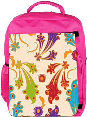 

Snoogg Eco Friendly Canvas Colorful Layered Flowers Designer Backpack Rucksack School Travel Unisex Casual Canvas Bag Bookbag Satchel 5 L Backpack(Pink)