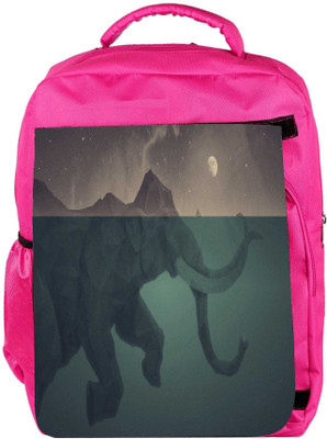 

Snoogg Eco Friendly Canvas Elephant Fantasy Art Designer Backpack Rucksack School Travel Unisex Casual Canvas Bag Bookbag Satchel 5 L Backpack(Pink)