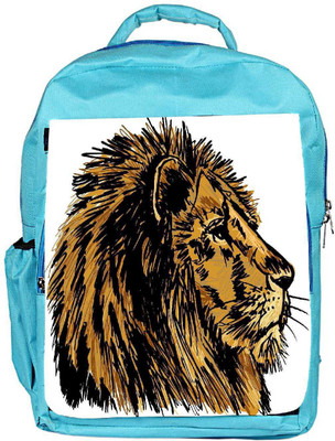 

Snoogg Eco Friendly Canvas Sketch Of A Big Male African Lion Vector Illustration Backpack Rucksack School Travel Unisex Casual Canvas Bag Bookbag Satchel 5 L Backpack(Blue)