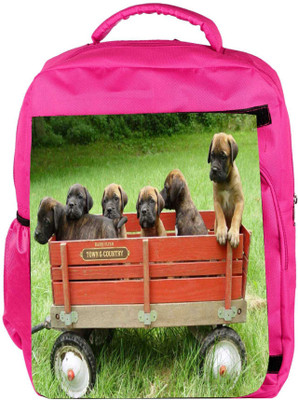 

Snoogg Eco Friendly Canvas Puppy'S Day Out Backpack Rucksack School Travel Unisex Casual Canvas Bag Bookbag Satchel 5 L Backpack(Pink)