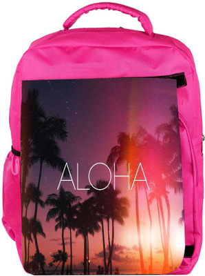 

Snoogg Eco Friendly Canvas Aloha Backpack Rucksack School Travel Unisex Casual Canvas Bag Bookbag Satchel 5 L Backpack(Pink)