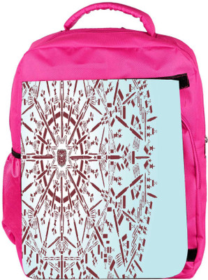 

Snoogg Eco Friendly Canvas Abstract Snowflake Designer Backpack Rucksack School Travel Unisex Casual Canvas Bag Bookbag Satchel 5 L Backpack(Pink)