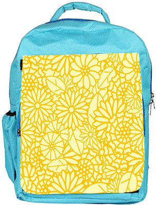 

Snoogg Eco Friendly Canvas Abstract Yellow Floral Designer Backpack Rucksack School Travel Unisex Casual Canvas Bag Bookbag Satchel 5 L Backpack(Blue)