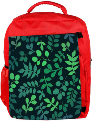 

Snoogg Eco Friendly Canvas Green Leaves Designer Backpack Rucksack School Travel Unisex Casual Canvas Bag Bookbag Satchel 5 L Backpack(Red)