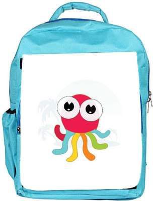 

Snoogg Eco Friendly Canvas Cute Little Octopus Backpack Rucksack School Travel Unisex Casual Canvas Bag Bookbag Satchel 5 L Backpack(Blue)