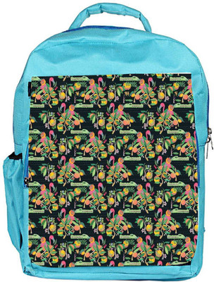 

Snoogg Eco Friendly Canvas Forest Croc Pattern Backpack Rucksack School Travel Unisex Casual Canvas Bag Bookbag Satchel 5 L Backpack(Blue)