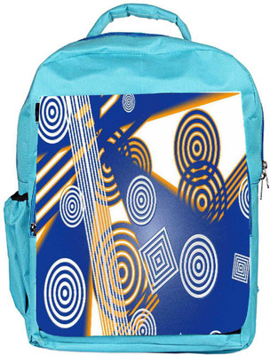 

Snoogg Eco Friendly Canvas Concetric Squares And Circles 2611 Backpack Rucksack School Travel Unisex Casual Canvas Bag Bookbag Satchel 5 L Backpack(Blue)