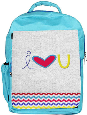 

Snoogg Eco Friendly Canvas I Love You White Backpack Rucksack School Travel Unisex Casual Canvas Bag Bookbag Satchel 5 L Backpack(Blue)