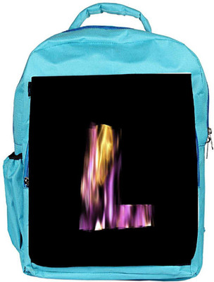 

Snoogg Eco Friendly Canvas Flaming 3D Letter Backpack Rucksack School Travel Unisex Casual Canvas Bag Bookbag Satchel 5 L Backpack(Blue)