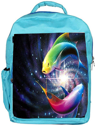 

Snoogg Eco Friendly Canvas Colorful Fish Designer Backpack Rucksack School Travel Unisex Casual Canvas Bag Bookbag Satchel 5 L Backpack(Blue)