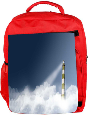 

Snoogg Eco Friendly Canvas Light House Designer Backpack Rucksack School Travel Unisex Casual Canvas Bag Bookbag Satchel 5 L Backpack(Red)