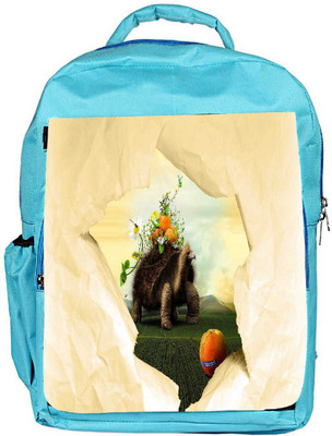 

Snoogg Eco Friendly Canvas Tortoise Designer Backpack Rucksack School Travel Unisex Casual Canvas Bag Bookbag Satchel 5 L Backpack(Blue)