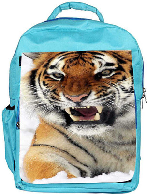 

Snoogg Eco Friendly Canvas Tiger Hunger Backpack Rucksack School Travel Unisex Casual Canvas Bag Bookbag Satchel 5 L Backpack(Blue)