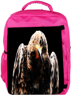 

Snoogg Eco Friendly Canvas Angry Eagle Designer Backpack Rucksack School Travel Unisex Casual Canvas Bag Bookbag Satchel 5 L Backpack(Pink)