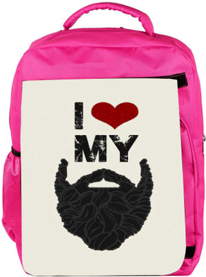

Snoogg Eco Friendly Canvas I Love My Beard 2766 Backpack Rucksack School Travel Unisex Casual Canvas Bag Bookbag Satchel 5 L Backpack(Pink)