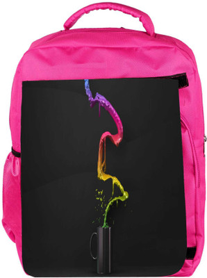 

Snoogg Eco Friendly Canvas Colorful Water Designer Backpack Rucksack School Travel Unisex Casual Canvas Bag Bookbag Satchel 5 L Backpack(Pink)