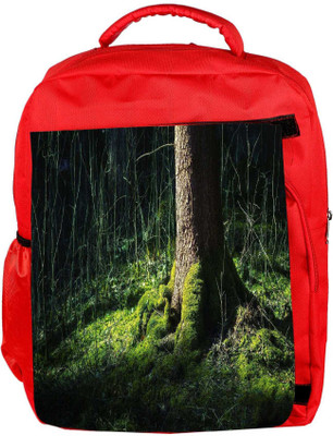 

Snoogg Eco Friendly Canvas Huge Tree Designer Backpack Rucksack School Travel Unisex Casual Canvas Bag Bookbag Satchel 5 L Backpack(Red)