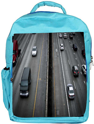 

Snoogg Eco Friendly Canvas Cars Running Designer Backpack Rucksack School Travel Unisex Casual Canvas Bag Bookbag Satchel 5 L Backpack(Blue)