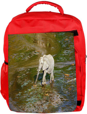 

Snoogg Eco Friendly Canvas Elephant At Night Designer Backpack Rucksack School Travel Unisex Casual Canvas Bag Bookbag Satchel 5 L Backpack(Red)
