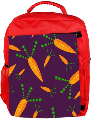 

Snoogg Eco Friendly Canvas Carrot Designer Backpack Rucksack School Travel Unisex Casual Canvas Bag Bookbag Satchel 5 L Backpack(Red)