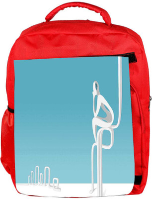 

Snoogg Eco Friendly Canvas Waiting For Someone Designer Backpack Rucksack School Travel Unisex Casual Canvas Bag Bookbag Satchel 5 L Backpack(Red)