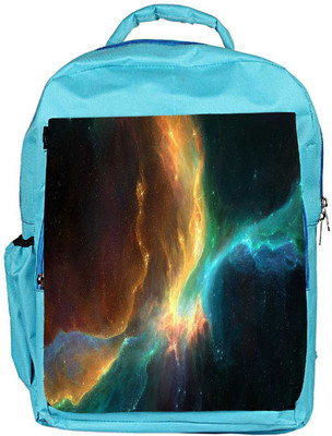 Snoogg Eco Friendly Canvas Space Ships Designer Backpack Rucksack School Travel Unisex Casual Canvas Bag Bookbag Satchel 5 L Backpack(Blue)