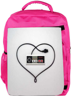 

Snoogg Eco Friendly Canvas Entertainment System Controller Love Backpack Rucksack School Travel Unisex Casual Canvas Bag Bookbag Satchel 5 L Backpack(Pink)