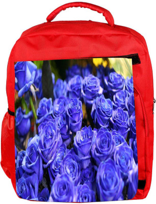 

Snoogg Eco Friendly Canvas Purple Roses Designer Backpack Rucksack School Travel Unisex Casual Canvas Bag Bookbag Satchel 5 L Backpack(Red)