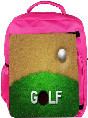 

Snoogg Eco Friendly Canvas Ball In Sand Golf Background Backpack Rucksack School Travel Unisex Casual Canvas Bag Bookbag Satchel 5 L Backpack(Pink)