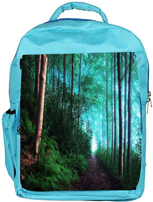 

Snoogg Eco Friendly Canvas Green Forest Designer Backpack Rucksack School Travel Unisex Casual Canvas Bag Bookbag Satchel 5 L Backpack(Blue)