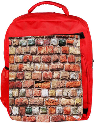 

Snoogg Eco Friendly Canvas Colorful Brick Wall Designer Backpack Rucksack School Travel Unisex Casual Canvas Bag Bookbag Satchel 5 L Backpack(Red)