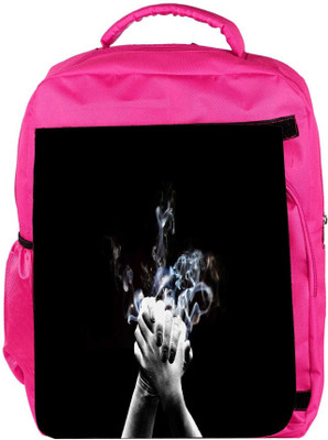 

Snoogg Eco Friendly Canvas Hands Shake Designer Backpack Rucksack School Travel Unisex Casual Canvas Bag Bookbag Satchel 5 L Backpack(Pink)