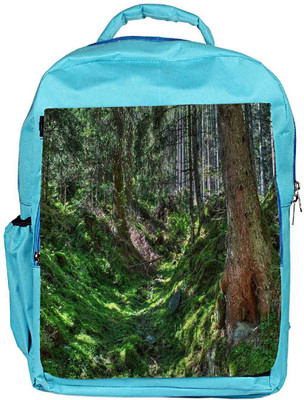 

Snoogg Eco Friendly Canvas Green Forest Designer Backpack Rucksack School Travel Unisex Casual Canvas Bag Bookbag Satchel 5 L Backpack(Blue)