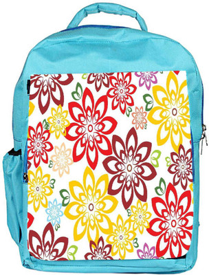 

Snoogg Eco Friendly Canvas Colorful Floral Designer Backpack Rucksack School Travel Unisex Casual Canvas Bag Bookbag Satchel 5 L Backpack(Blue)