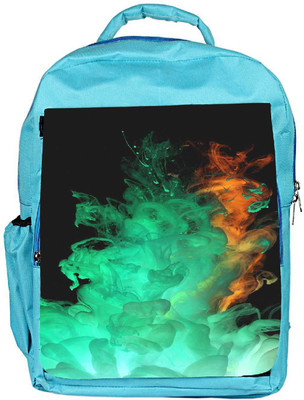 

Snoogg Eco Friendly Canvas Red Green Smoke Designer Backpack Rucksack School Travel Unisex Casual Canvas Bag Bookbag Satchel 5 L Backpack(Blue)