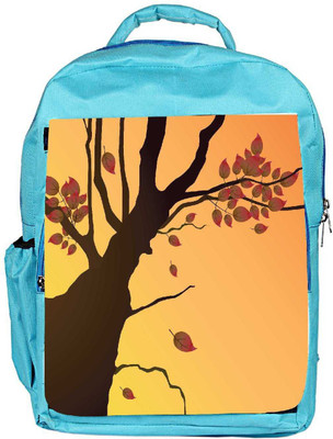 

Snoogg Eco Friendly Canvas Floral Illustration Backpack Rucksack School Travel Unisex Casual Canvas Bag Bookbag Satchel 5 L Backpack(Blue)